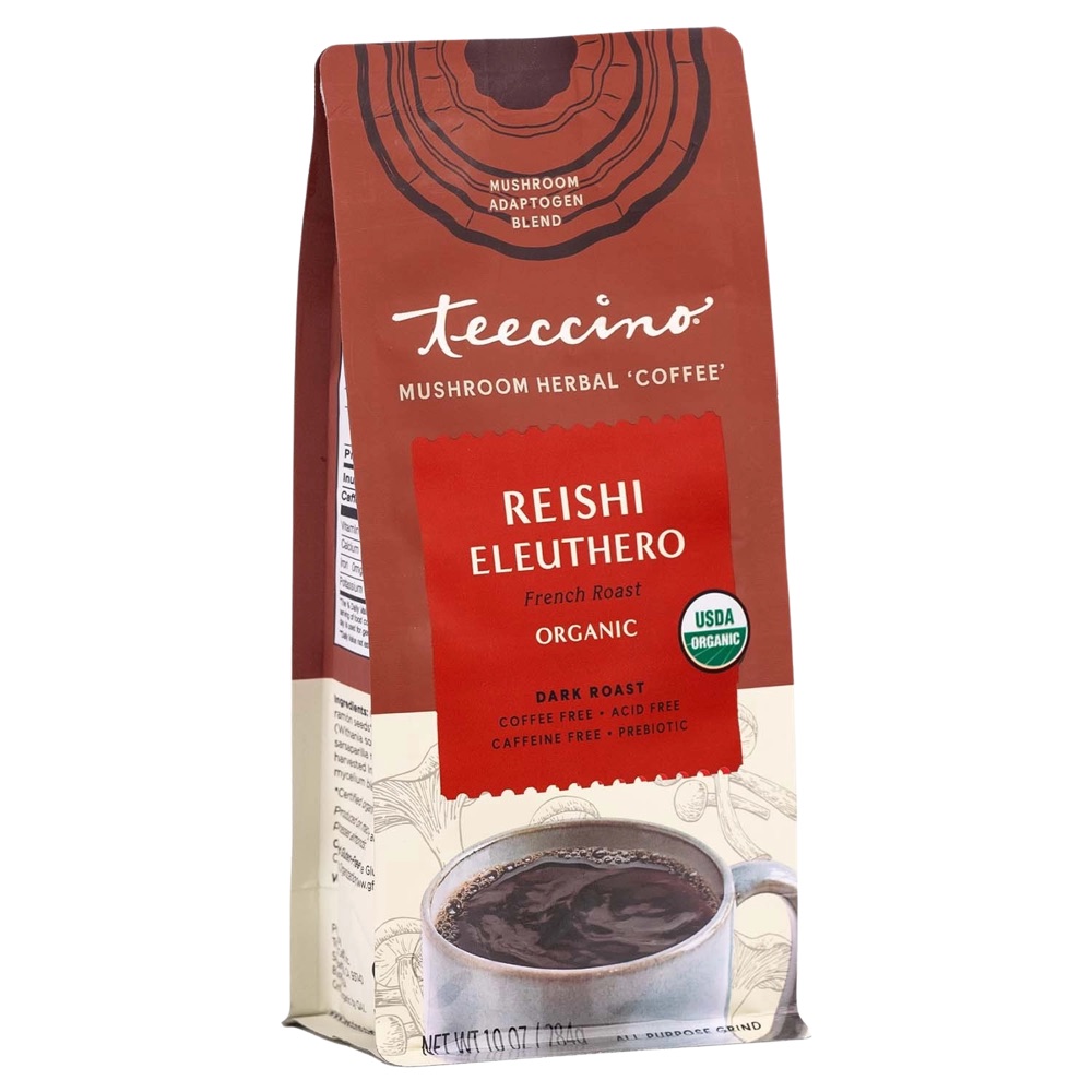 Teeccino Mushroom Herbal Coffee Reishi Eleuthero