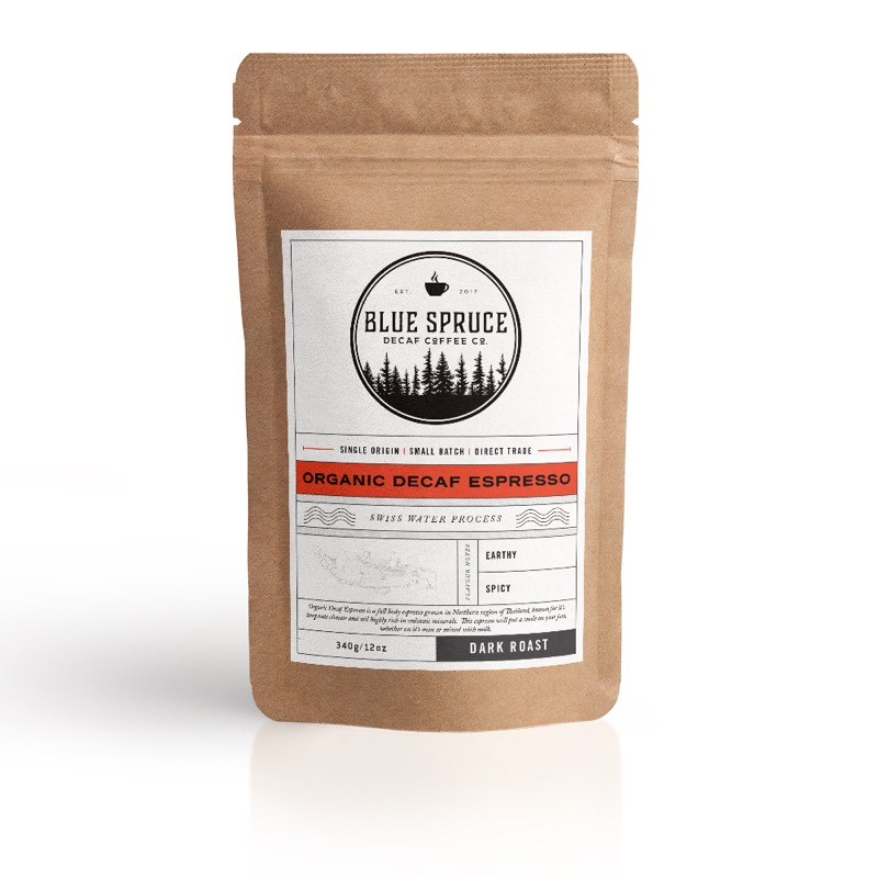 Blue Spruce Organic Swiss Water Decaf Espresso
